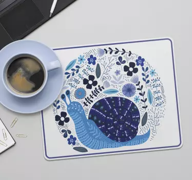 Originálna podložka pod myš pôvabná kvetinová slimák - Tenstickers
