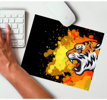Originálna podložka pod myš pulzujúca hlava tigra - Tenstickers