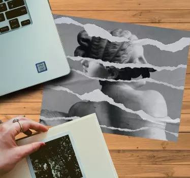 Originálna podložka pod myš ripped portrétová kompozícia - Tenstickers