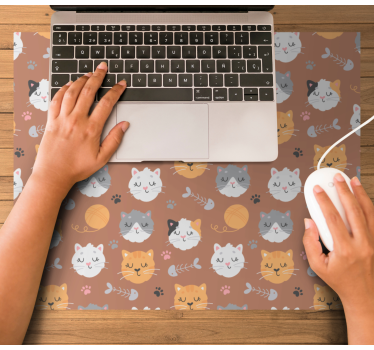 Originálna podložka pod myš roztomilé mačacie tváre - Tenstickers