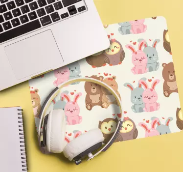 Originálna podložka pod myš roztomilé zvieracie páry - Tenstickers