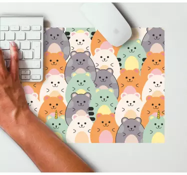 Originálna podložka pod myš roztomilé zvieracie tváre - Tenstickers