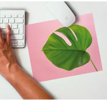 Originálna podložka pod myš s akcentom monstera leaf - Tenstickers