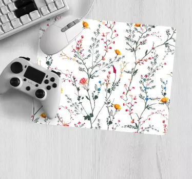 Originálna podložka pod myš s botanickým textúrovaním - Tenstickers