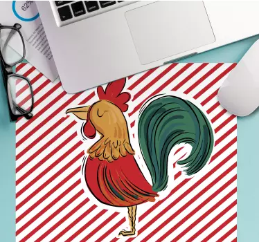 Originálna podložka pod myš s farebným dizajnom kohúta - Tenstickers