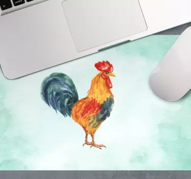 Originálna podložka pod myš s farebným kohútom - Tenstickers