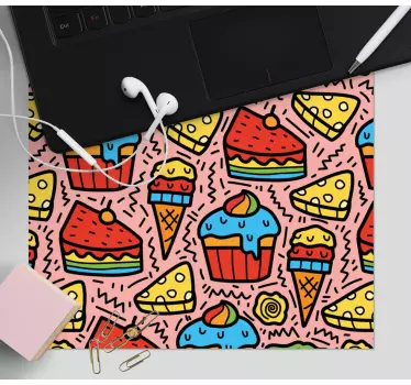 Originálna podložka pod myš s farebnými dezertmi - Tenstickers