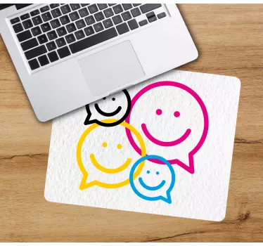 Originálna podložka pod myš s farebnými úsmevmi - Tenstickers