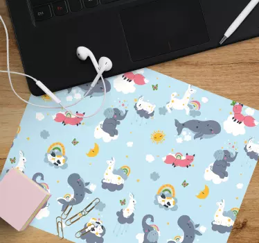 Originálna podložka pod myš s hravým zvieracím vzorom - Tenstickers
