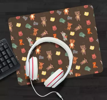 Originálna podložka pod myš s hravými zvieracími vzormi - Tenstickers