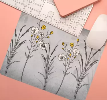 Originálna podložka pod myš s kvetinovým motívom - Tenstickers