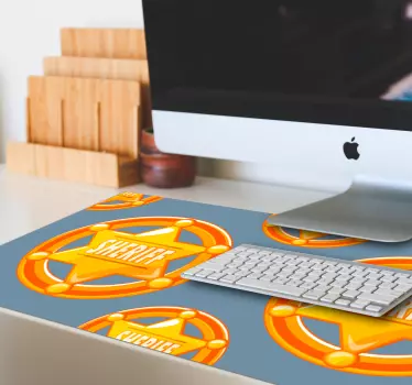 Originálna podložka pod myš s motívom šerifskej hviezdy - Tenstickers