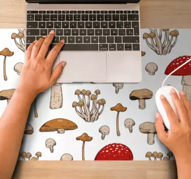 Originálna podložka pod myš s očarujúcim vzorom húb - Tenstickers