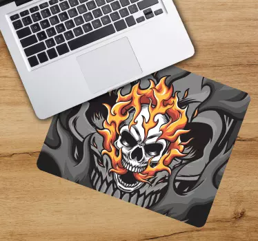 Originálna podložka pod myš s plameňovou lebkou - Tenstickers