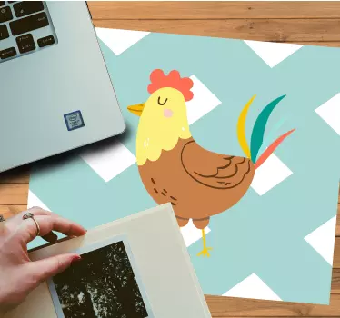 Originálna podložka pod myš s pôvabnou ilustráciou sliepky - Tenstickers