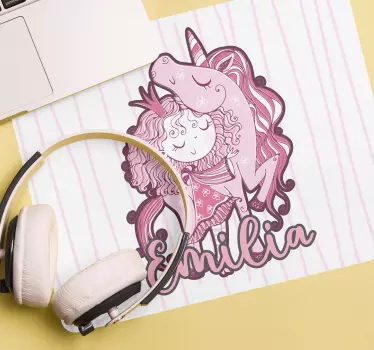 Originálna podložka pod myš s rozprávkovým jednorožcom - Tenstickers