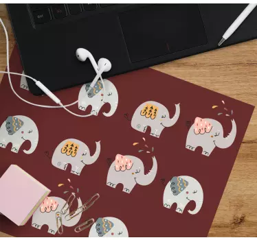 Originálna podložka pod myš s roztomilým sloním vzorom - Tenstickers
