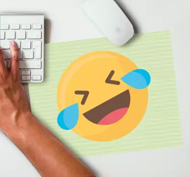 Originálna podložka pod myš s úsmevným emoji - Tenstickers