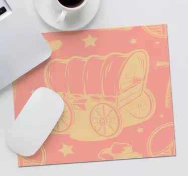 Originálna podložka pod myš s vintage vzorom vozíka - Tenstickers