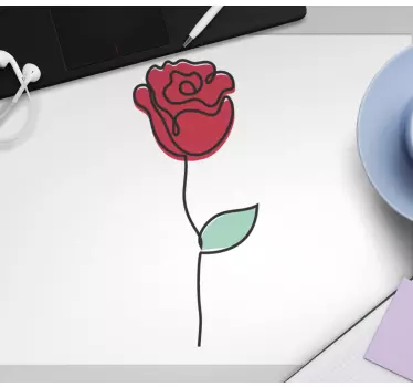 Originálna podložka pod myš s vyžarujúcou ružou - Tenstickers