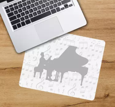 Originálna podložka pod myš silueta klavírnej hudby - Tenstickers