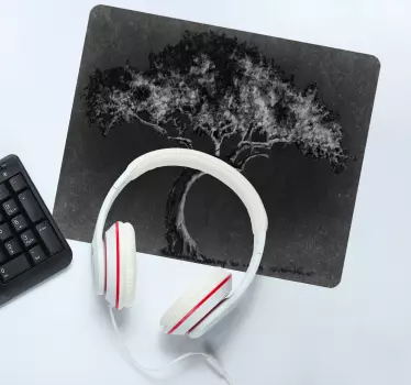 Originálna podložka pod myš silueta umeleckého stromu - Tenstickers