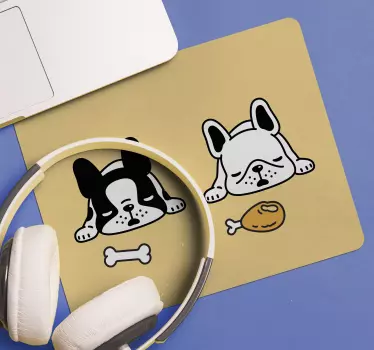 Originálna podložka pod myš spiacich psov duo - Tenstickers