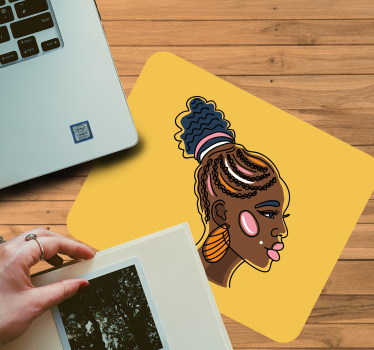 Originálna podložka pod myš štylizovaný profilový portrét - Tenstickers