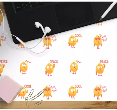 Originálna podložka pod myš veselé kreslené vtáky - Tenstickers
