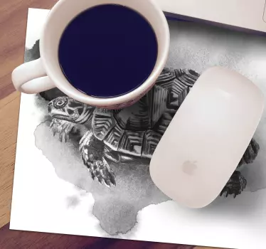 Originálna podložka pod myš vzorovaná ilustrácia korytnačky - Tenstickers