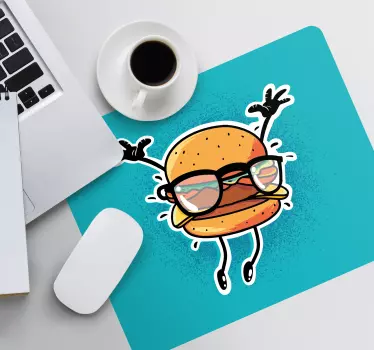 Originálna podložka pod myš zábavná postavička hamburgera - Tenstickers