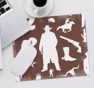 Originálna podložka pod myš západné siluety kolekcia - Tenstickers