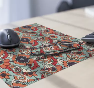 Paisley baroková kvetinová podložka pod myš - Tenstickers