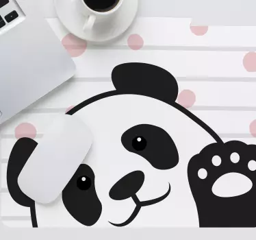 Panda mávajúca originálnou podložkou pod myš - Tenstickers