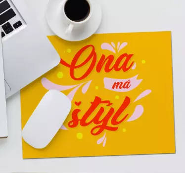 Podložka pod myš Ona má štýl - Tenstickers