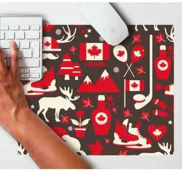 Podložka pod myš mapa sveta kanadské symboly - Tenstickers