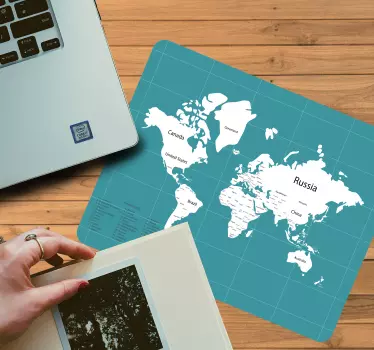 Podložka pod myš mapa sveta komplexná globálna mapa - Tenstickers