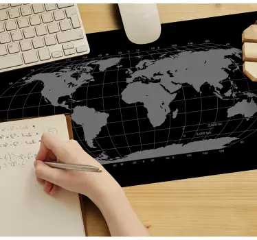 Podložka pod myš mapa sveta mriežka sveta - Tenstickers