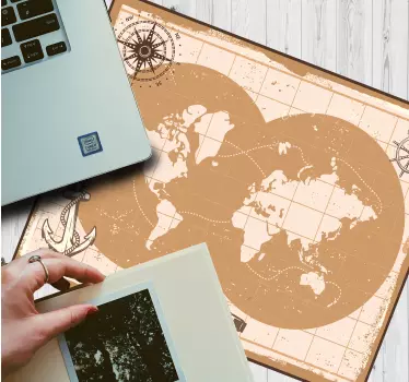 Podložka pod myš mapa sveta námorná mapa sveta - Tenstickers