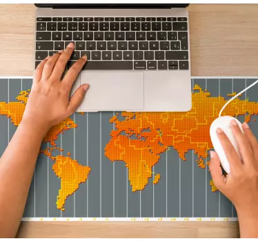Podložka pod myš mapa sveta pixelovaná mapa sveta - Tenstickers