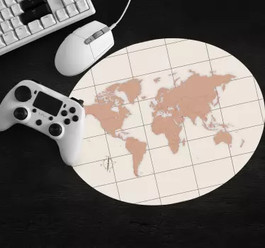 Podložka pod myš mapa sveta štýlová - Tenstickers