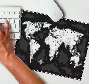 Podložka pod myš mapa sveta v štýlovom dizajne - Tenstickers