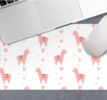 Podložka pod myš ružový vzor lama - Tenstickers