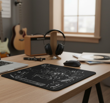 Podložka pod myš s destrukturovanou gitarou fender - Tenstickers