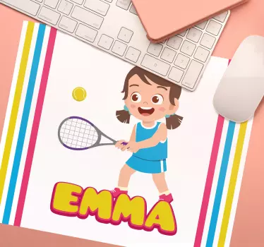 Podložka pod myš s menom animovaný tenista - Tenstickers
