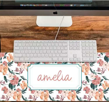 Podložka pod myš s menom botanická personalizácia - Tenstickers