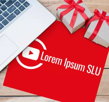 Podložka pod myš s menom elegantný logový overlay - Tenstickers
