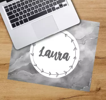 Podložka pod myš s menom elegantný osobný kruh - Tenstickers