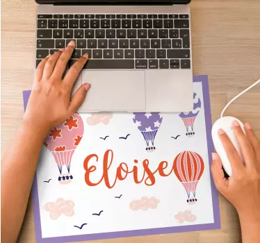 Podložka pod myš s menom farebné balóniky - Tenstickers