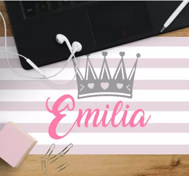 Podložka pod myš s menom koruna emilia - Tenstickers